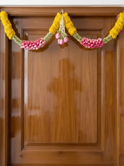 Festive Yellow Pink Toran