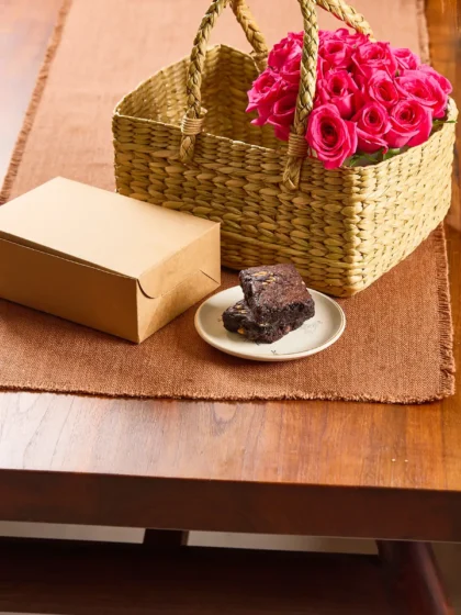 Blooms & Brownies Basket
