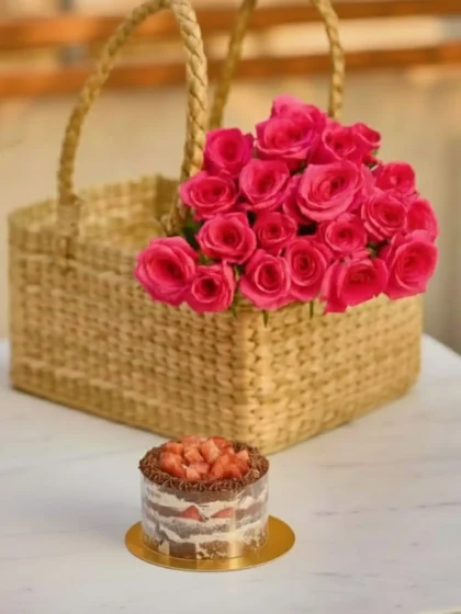 Forever Roses Basket